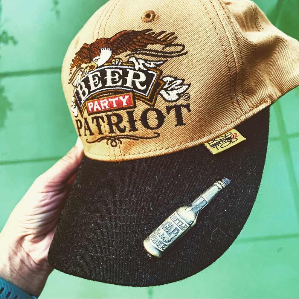 BEER PARTY PATRIOT headwear hat attire OS baseball